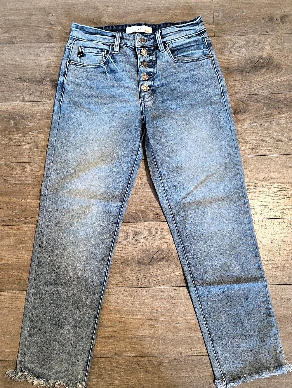 KanCan High Rise Straight Leg Straight Leg Jeans Blue Waist 25